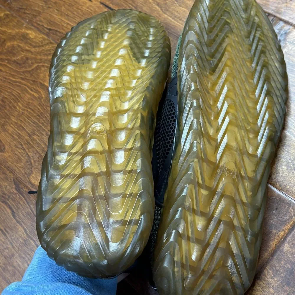 Adidas Shoes Mens Size 13‎ Green Mesh Low Top Sneakers Die Weltmarke Steel Toe